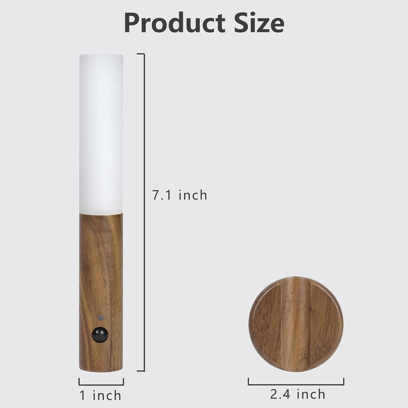 Rechargeable Wooden Stick Wall Sconce Lights for Bedroom Corridor Staircase - TUZZUT Qatar Online Shopping