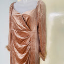 Ladies Velvet Long Dresses Women S5055597 - TUZZUT Qatar Online Shopping