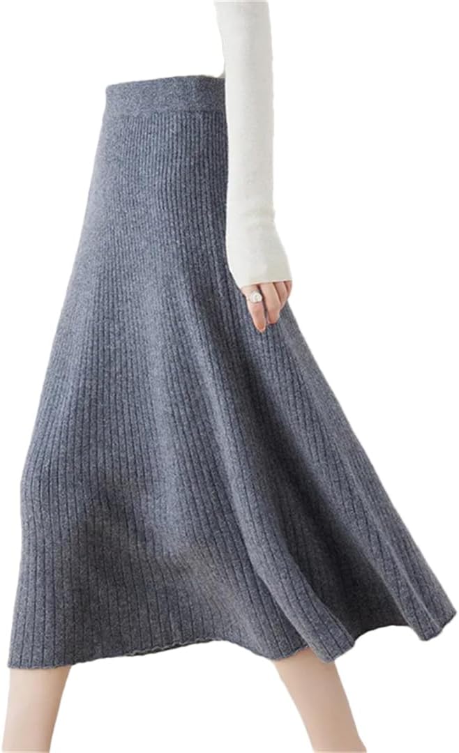 Women's Wool Woolen Half Length Swing Skirt Women's Wool Woolen Half Length Swing Skirt