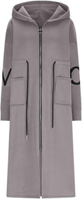 Women's Hooded Long Sleeve Knitted Sleeves Patchwork Casual Jacket 169496