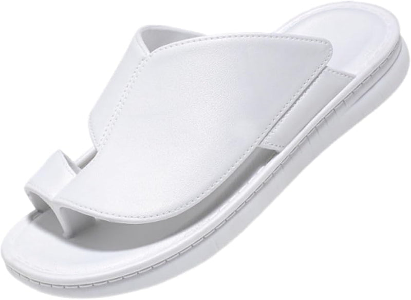 Non-slip Soft-soled Casual Men's Slippers White MS24 - TUZZUT Qatar Online Shopping