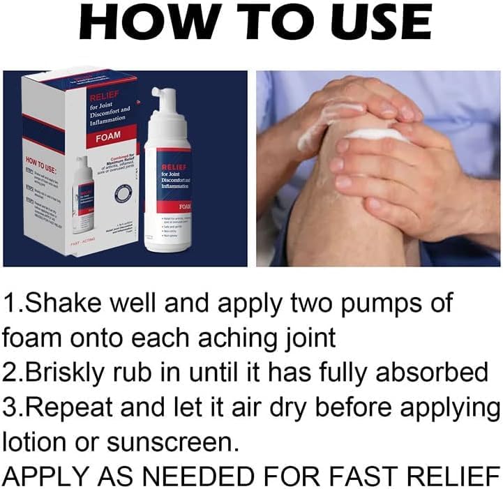 Relief for Joint Discomfort and Inflammation Foam Relief for Joint Discomfort and Inflammation Foam