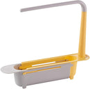Kitchen Retractable Plastic Draining Rack Storage Rack Sink Caddy Sponge Holder Kitchen Accessories - TUZZUT Qatar Online Shopping