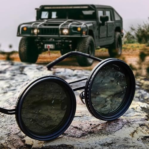 Adjustable Tint Polarized Round Sunglasses S494 - TUZZUT Qatar Online Shopping
