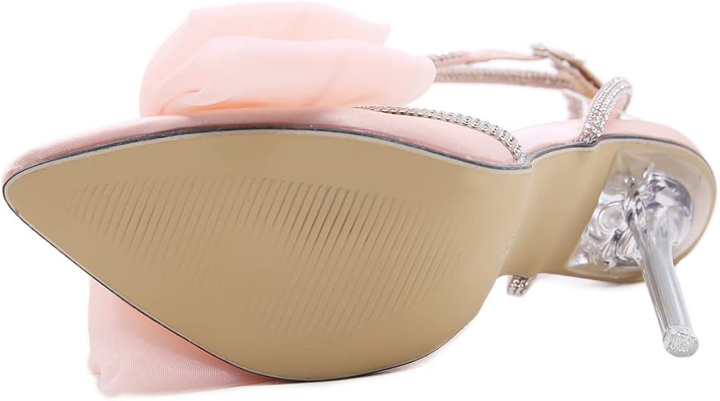 Rhinestone Light Pink Ankle Strap Sandals 269 Rhinestone Light Pink Ankle Strap Sandals 269