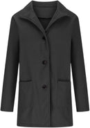 Women Winter Stand Collar Single  Wool Coats 184701 - TUZZUT Qatar Online Shopping