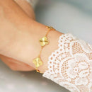 Clover Lucky Yellow Gold Bracelet 5 motifs DN2068 - TUZZUT Qatar Online Shopping