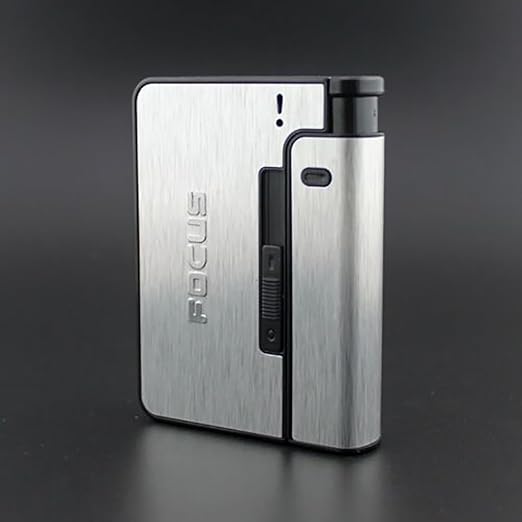 Focus Pioneer YH001 Automatic Cigarette Case Holder Box with Portable Lighter - TUZZUT Qatar Online Shopping