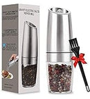 Gravity Electric Salt and Pepper Grinder Set   C68 - TUZZUT Qatar Online Shopping