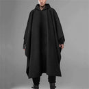 Hooded Solid Loose Punk Windproof Cloak Coat 179525 - TUZZUT Qatar Online Shopping