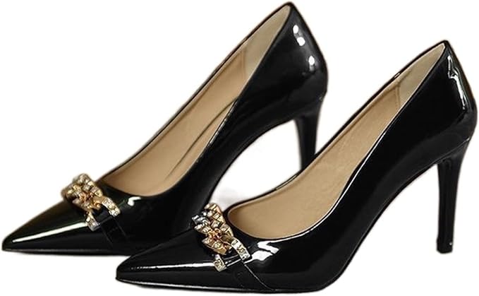 High Heels Chain Pointed Toe Ladies Shoes S443755174 - TUZZUT Qatar Online Shopping