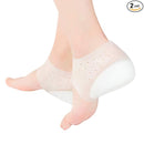 Exceart Heel Cup Insoles Half Height Increase Insoles Invisible Silicone Shoe - TUZZUT Qatar Online Shopping