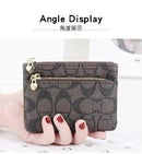 Luxury Designer Plaid Leather Small Zipper Wallet Ladies Storage Bag S4524110 - TUZZUT Qatar Online Shopping