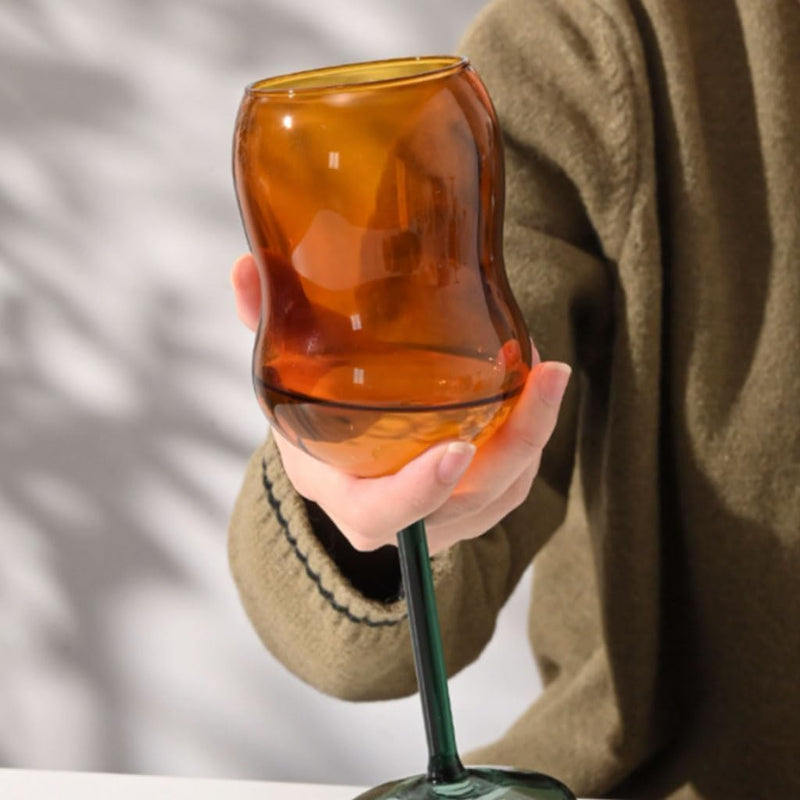 Juice Glasses Wine Tumbler Glass Portable Champagne Glasses 350ml - TUZZUT Qatar Online Shopping