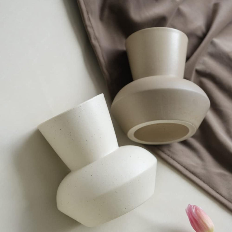 Wide Mouth Ceramic Flower Vase A2314 - TUZZUT Qatar Online Shopping