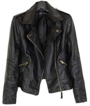 Women's Long Sleeve  Leather Short Jacket 604214 - TUZZUT Qatar Online Shopping