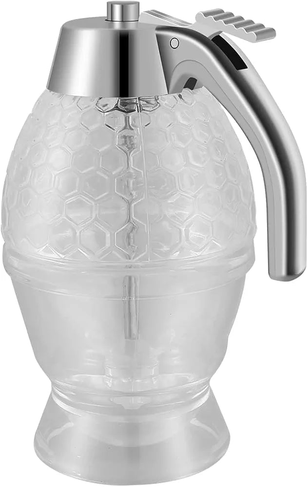 Honey Dispenser with Base No Drip Syrup Dispenser Reusable Plastic Acrylic Syrup Jar 200ml Honey Dispenser with Base No Drip Syrup Dispenser Reusable Plastic Acrylic Syrup Jar 200ml