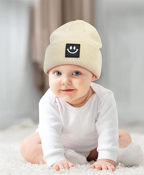 Winter Hat Soft Warm Knitted Beanie Hat with Cute Smile Face 1505364 - TUZZUT Qatar Online Shopping