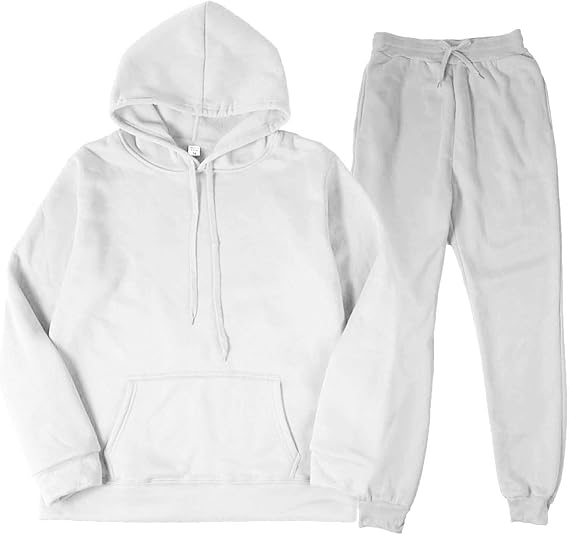 Long Sleeve Hooded Sweatshirts and Sweatpants Set HS0012 - TUZZUT Qatar Online Shopping