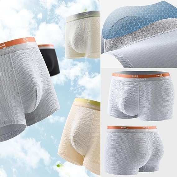 Men's Boxer Briefs,Bubble Cotton Breathable Boxer Brief,4 Pieces Men's Boxer Briefs,Bubble Cotton Breathable Boxer Brief,4 Pieces