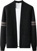 Men's Stripe Contrast Knitted Cardigan Sweater 8536927 - TUZZUT Qatar Online Shopping
