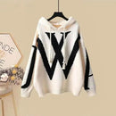 Knitted Hooded Top Winter Sweater 177203 - TUZZUT Qatar Online Shopping