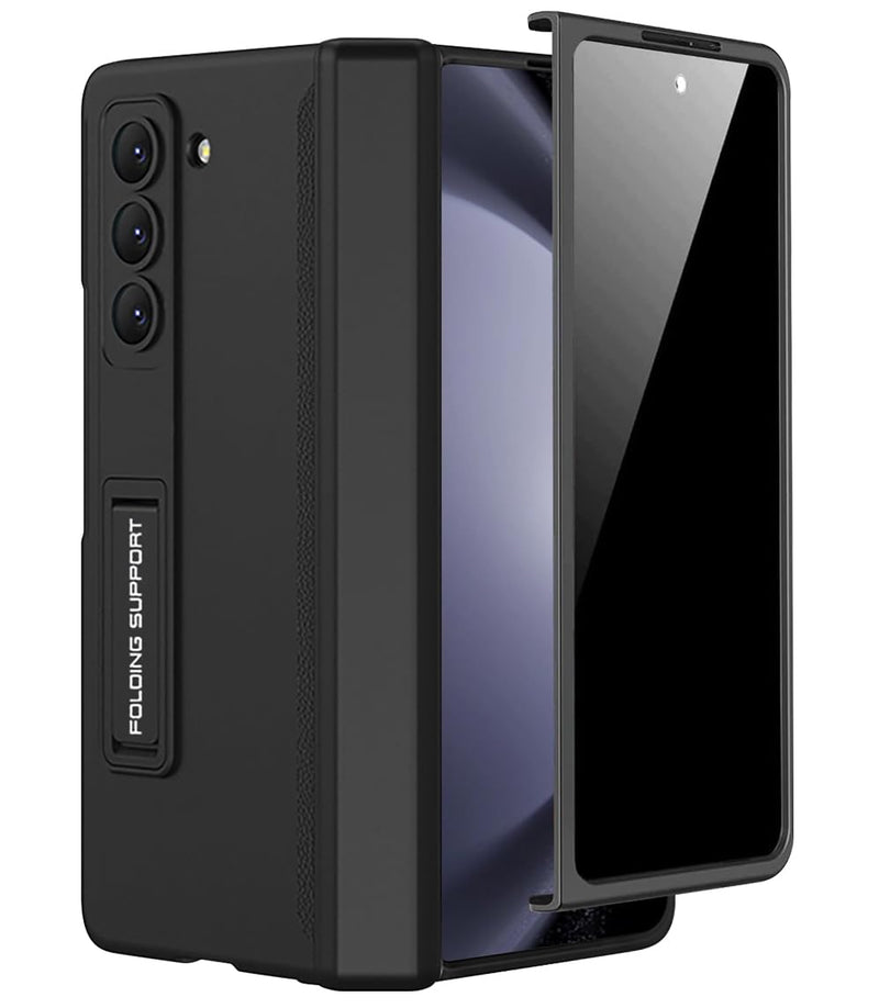 Miimall for Samsung Galaxy Z Fold 5 Case with Privacy Screen Protector, Built-in Convenient Adjustable Kickstand