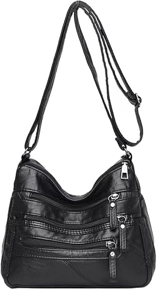 Leather Lightweight Crossbody Bag YS442 - TUZZUT Qatar Online Shopping