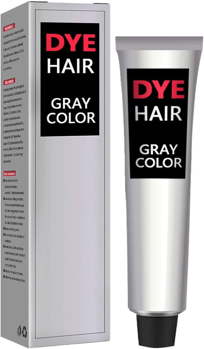 Silver Gray Natural Hair Dye Cream, Silver Hair Dye