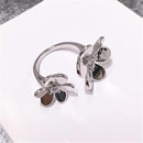 Flower Open Ring For Women Wedding Party Travel Ring Jewelry Copper Classic Ring Jewelry - S83332 - TUZZUT Qatar Online Shopping