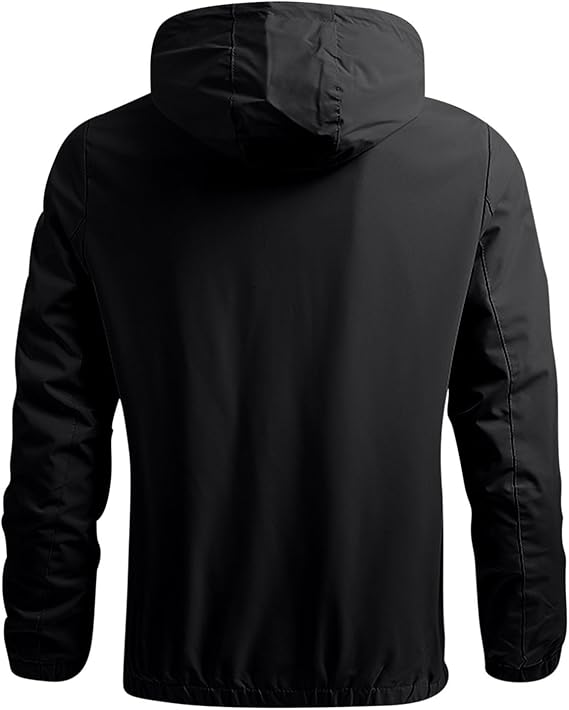 Lightweight Softshell Windbreaker Hooded Zip Jacket HJ0012 - TUZZUT Qatar Online Shopping