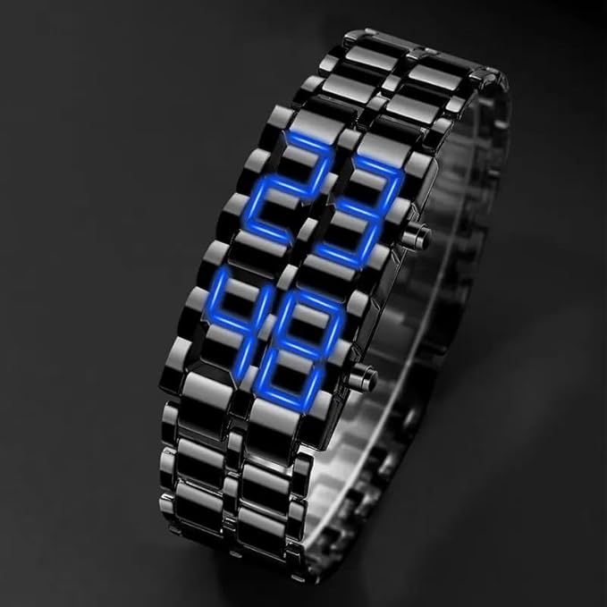 Black Bracelet Digital Watch DW0085 - TUZZUT Qatar Online Shopping