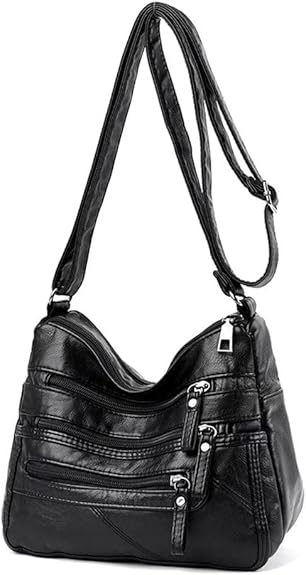 Leather Lightweight Crossbody Bag YS442 - TUZZUT Qatar Online Shopping