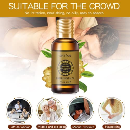 SRTTAN Belly Drainage Slimming Tummy Ginger Oil and Aroma Oil For Relaxing Massage Essential Liquid 10ml - Tuzzut.com Qatar Online Shopping
