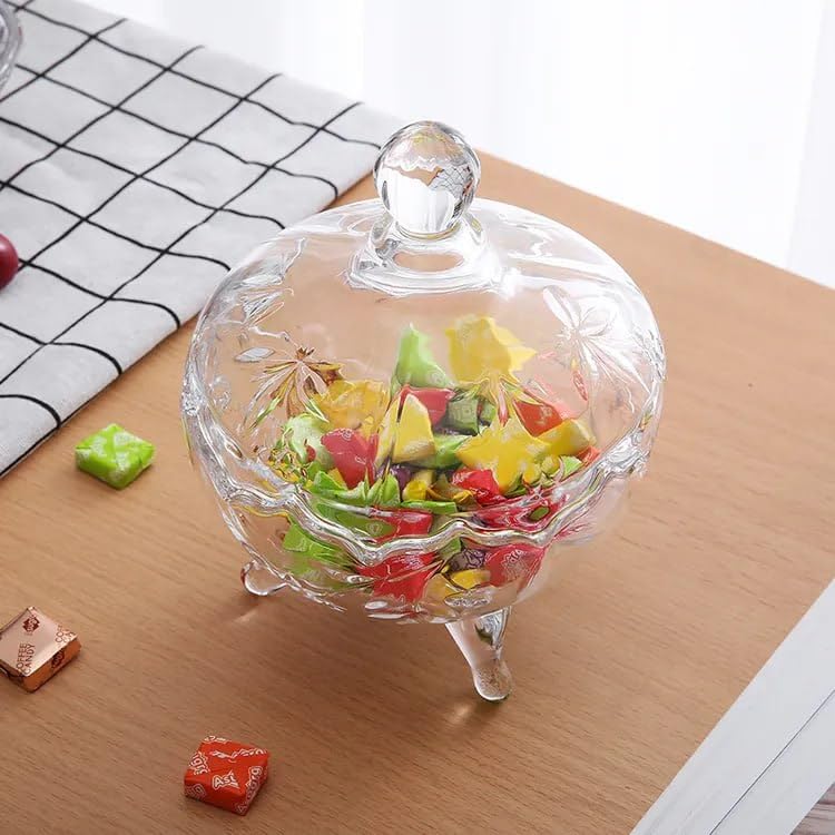 Crystal Cut Candy Bowl with Lid TG001-1