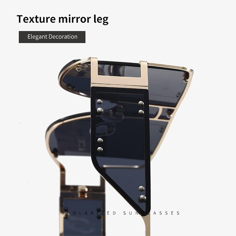 Luxury Oversized Square Sunglasses with Side Shield Lens S3098864 - TUZZUT Qatar Online Shopping