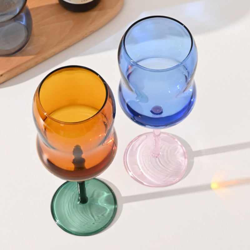 Juice Glasses Wine Tumbler Glass Portable Champagne Glasses 350ml - TUZZUT Qatar Online Shopping