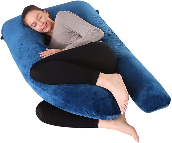 U Shaped Pregnancy Full Body Pillow with Velvet Cover 70x130cm