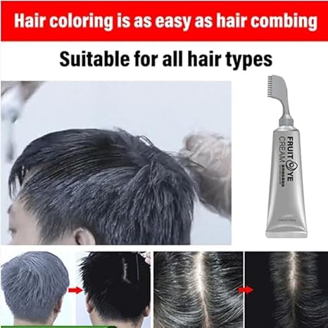 Fruit Essence Hair Dyeing Comb, Xusheng Fruit Dyeing Cream 80ml