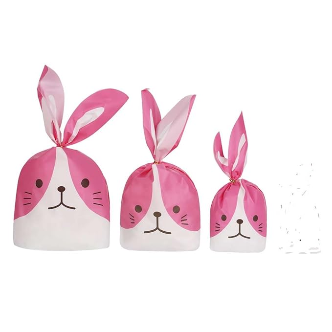 50 Pieces Rabbit Bunny Cat Gift Bags 50 Pieces Rabbit Bunny Cat Gift Bags