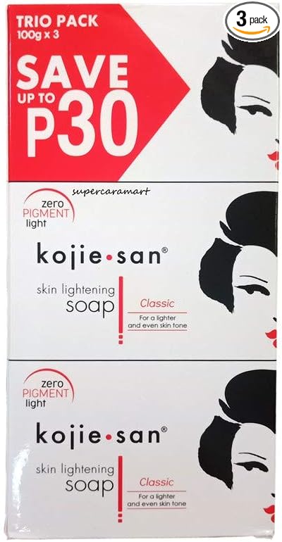 KOJIE SAN SKIN LIGHTENING SOAP 3-PACK, 3x100 GRAMS by Kojie San