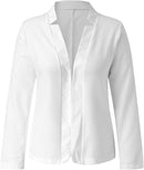 Women's Plain Polyster Blazer 621079 L - TUZZUT Qatar Online Shopping