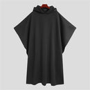 Hooded Solid Loose Punk Windproof Cloak Coat 179525 - TUZZUT Qatar Online Shopping