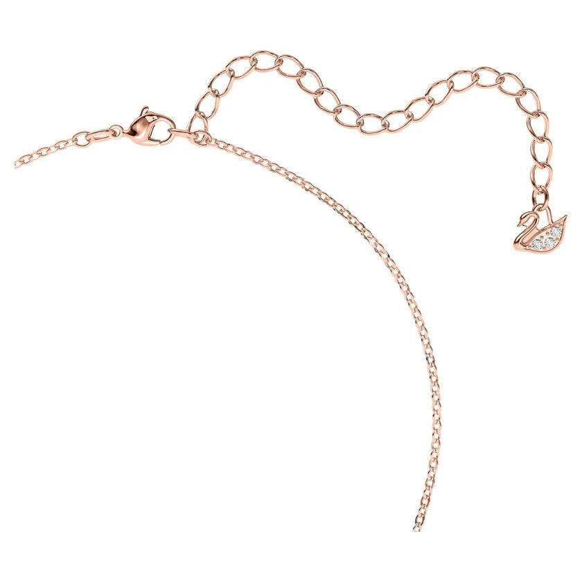 Black Swan Pendant Rose Gold Necklace DN2057 Black Swan Pendant Rose Gold Necklace DN2057
