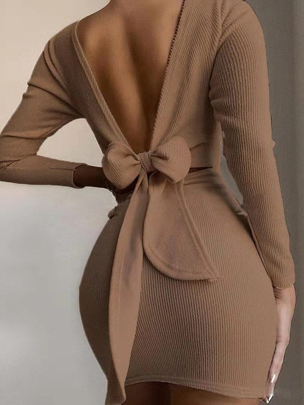 Women's Long Sleeve Sweater Dresses S 363575