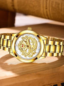 Men Chinese Dragon Pattern Dial Quartz Watch W078653 - Tuzzut.com Qatar Online Shopping