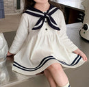 Girls Dress Long Sleeve Navy Collar Star Princess Dress Clothes   582137 - TUZZUT Qatar Online Shopping