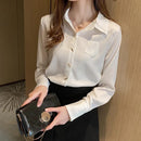 Blusas New Women's Shirt Classic Chiffon Blouse Female Plus Size Loose Long Sleeve Shirts S X4870590 - Tuzzut.com Qatar Online Shopping
