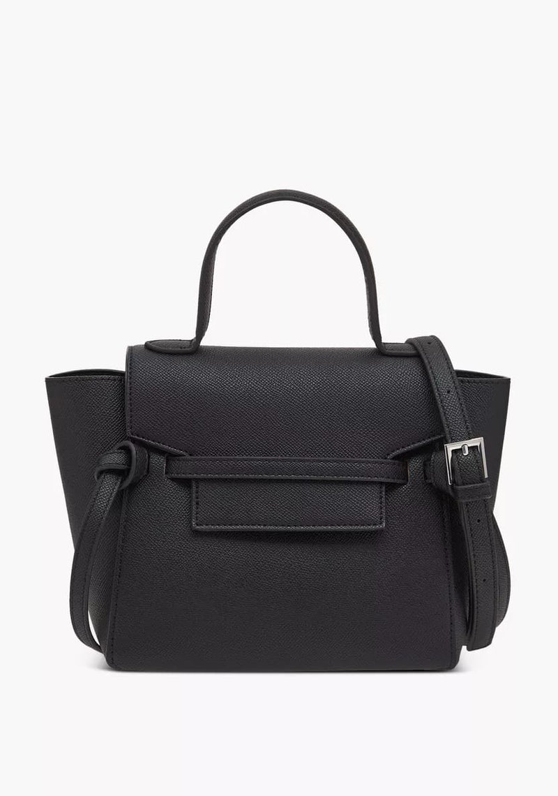 Solid Shoulder Bag with Detachable Strap and Flap Closure B6623 - TUZZUT Qatar Online Shopping