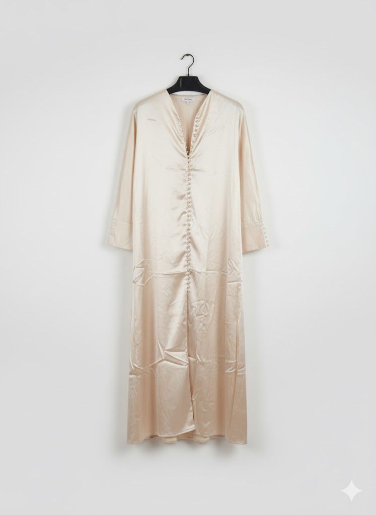 Women's Long Dress Solid Color 52879 - TUZZUT Qatar Online Shopping